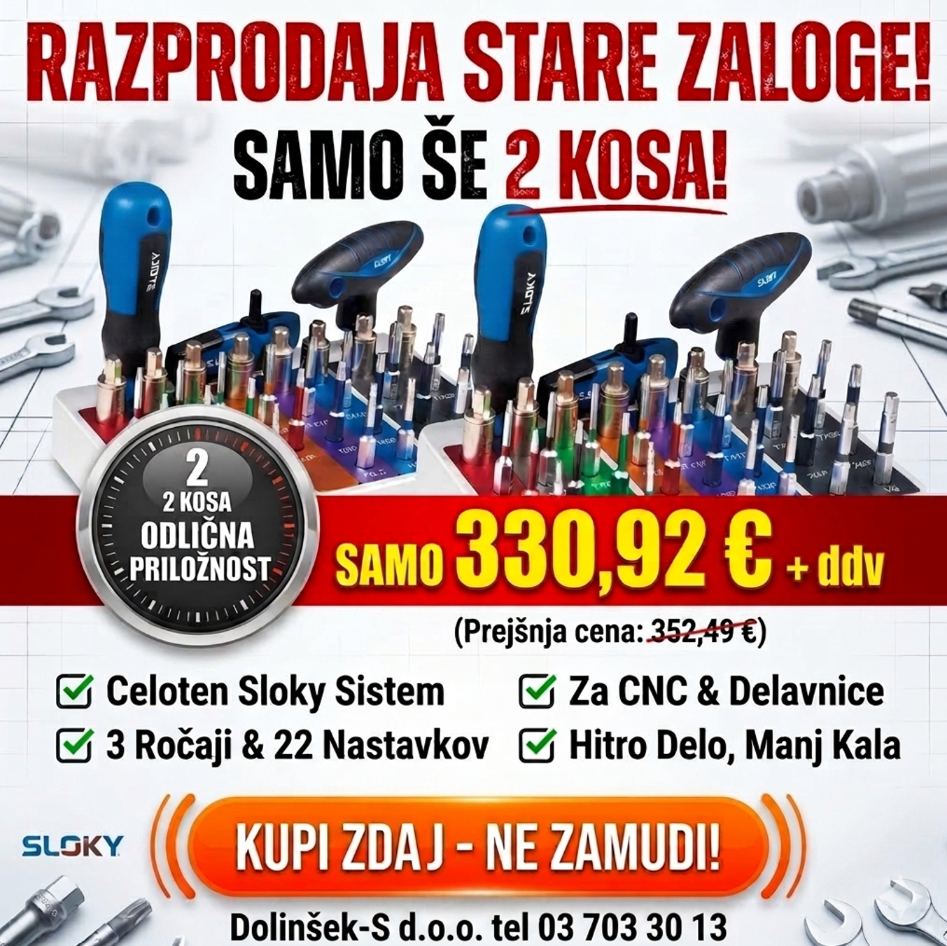 Sloky Pro Station – Momentni Izvijač Komplet | Akcija Zadnja 2 Kosa